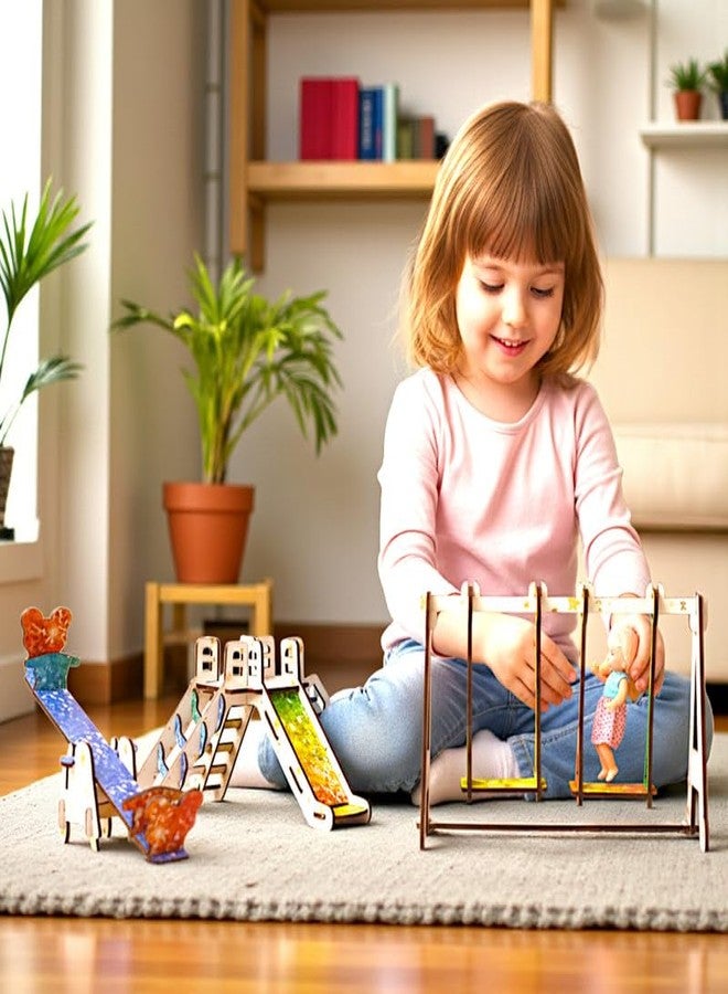 Wishoz Art & Craft Kit for Girls and Boys I DIY Garden Swings Set Miniature Crafting Kits I Creative Kids Activity Kit with Fun I DIY for Kids I Art and Craft for Girls I Children Room Decor - Image 3