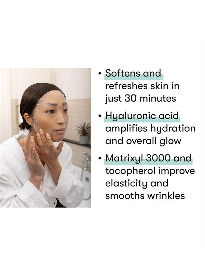 Dermaroller - , Silk Face Masks Intensive Hyaluronic Acid Moisturizer with Matriyxl 3000 Tocopherol Boost Collagen Hydrate Dry Skin Reduce Fine Lines Wrinkles SingleUse Masks (Pack, 10) - Image 1