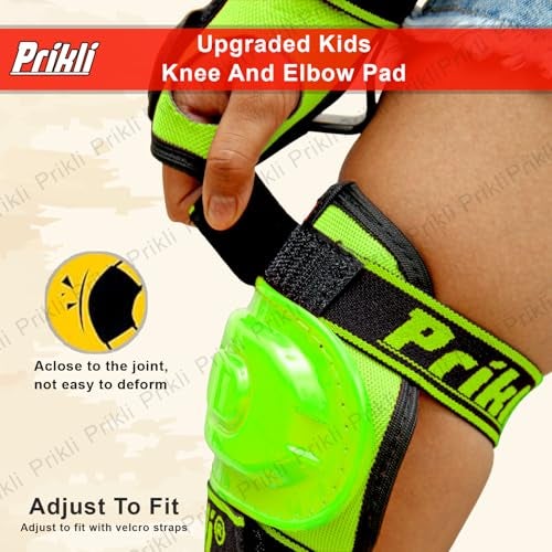 PRIKLI Kids Protective Set Guard for Skating, Cycling & Skateboarding (Suitable for Age Group 5 to 12 Years Old) (Green) - Image 4
