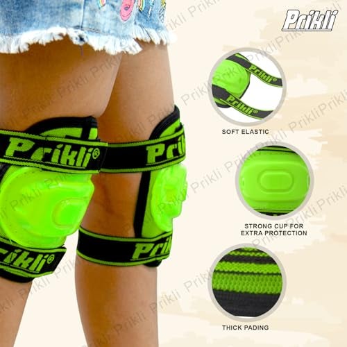 PRIKLI Kids Protective Set Guard for Skating, Cycling & Skateboarding (Suitable for Age Group 5 to 12 Years Old) (Green) - Image 3
