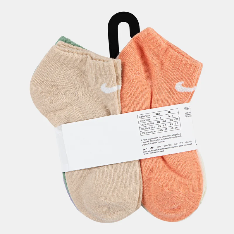 Nike Kids' Swoosh No-Show Socks (6 Pack)