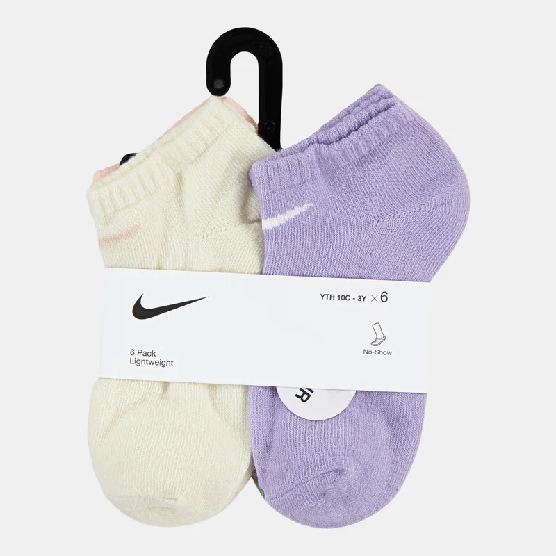 Nike Kids' Swoosh No-Show Socks (6 Pack)