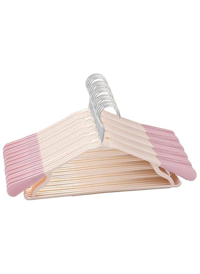 TYCOM Clothes Hangers 25 Pack Heavy Duty Durable Standard Clothes Hanger Plastic Suit Coat Shirt Hangers Space Saving Clothes Hanger with Rubber Coating 25 Pieces Pink. - Image 1