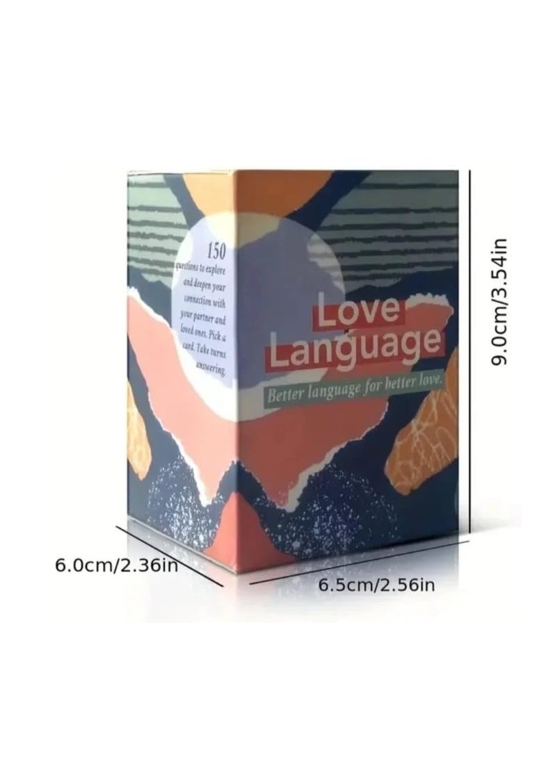Love Lingual: Card Game - Better Language for Better Love - 150 Conversation Starter Questions for Couples - to Explore & Deepen Connections with Your Partner - Date Night & Relationship Cards