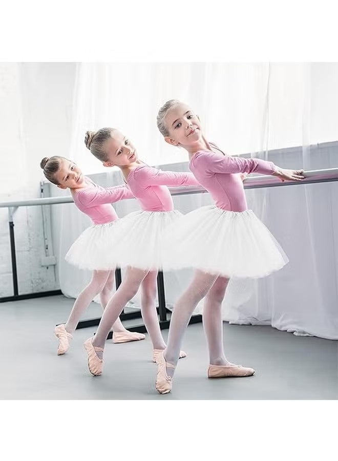 Girls Tutu Skirt 50s Vintage Ballet Tulle Skirt Princess Dance Costume for Kids Party (White) - Image 3