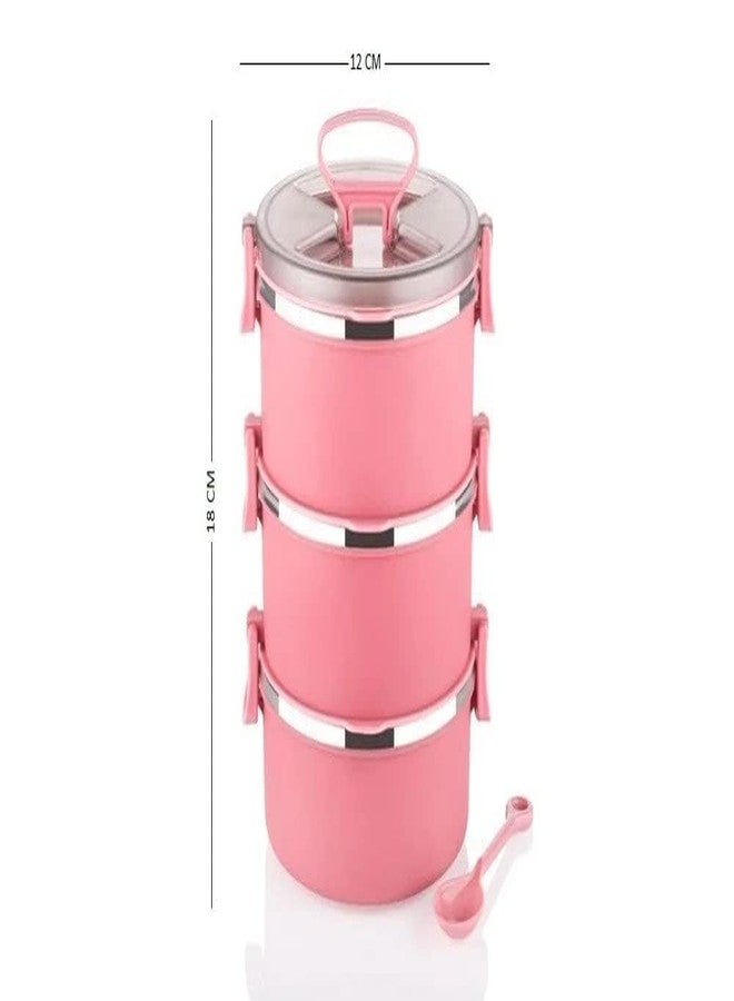 Drumil Big BITE Lunch Box 3 Compartment with Airtight Lid Tiffin with Handle & Push Lock. - Image 5