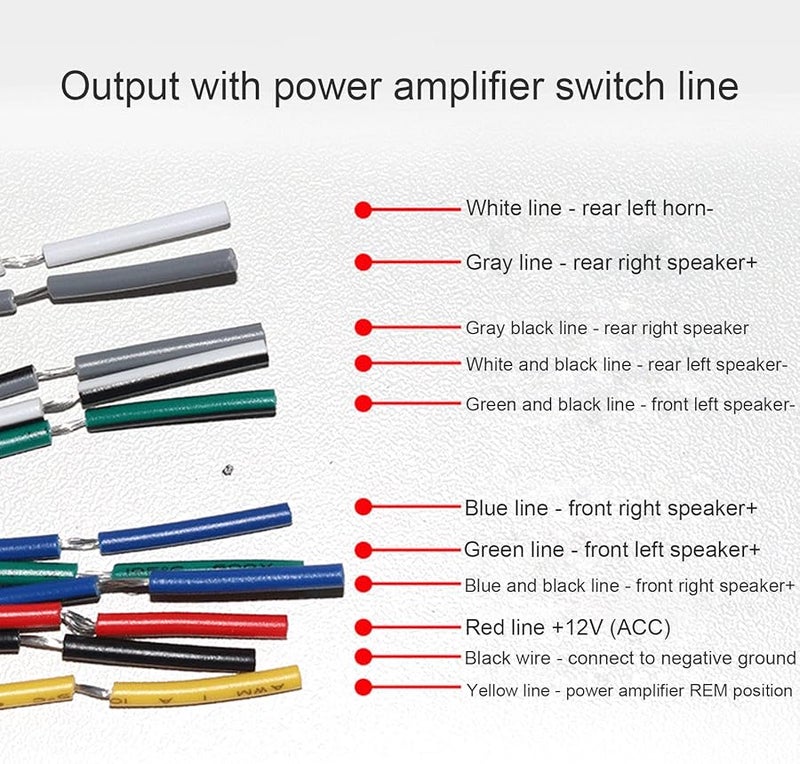 12V 4 Channel Audio Impedance Converter Car Stereo Speaker Frequency Filter - Image 2