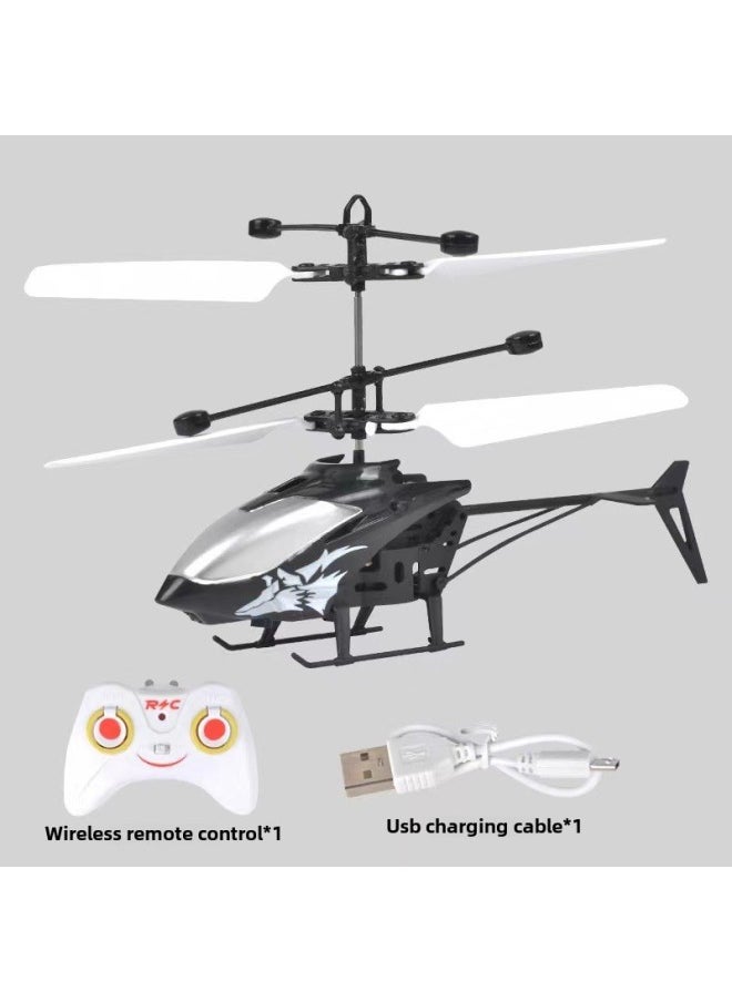 Shake The Sound Of The Same Induction Aircraft Aircraft Children's Flight Remote Control Fall-resistant Helicopter Stall Charging Toys Wholesale-Color:Wild Wolf Model + Remote Control  - Image 1