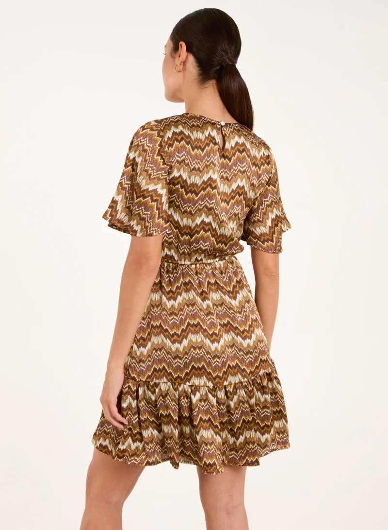 بلو فانيلا Crew Neck Mini Dress