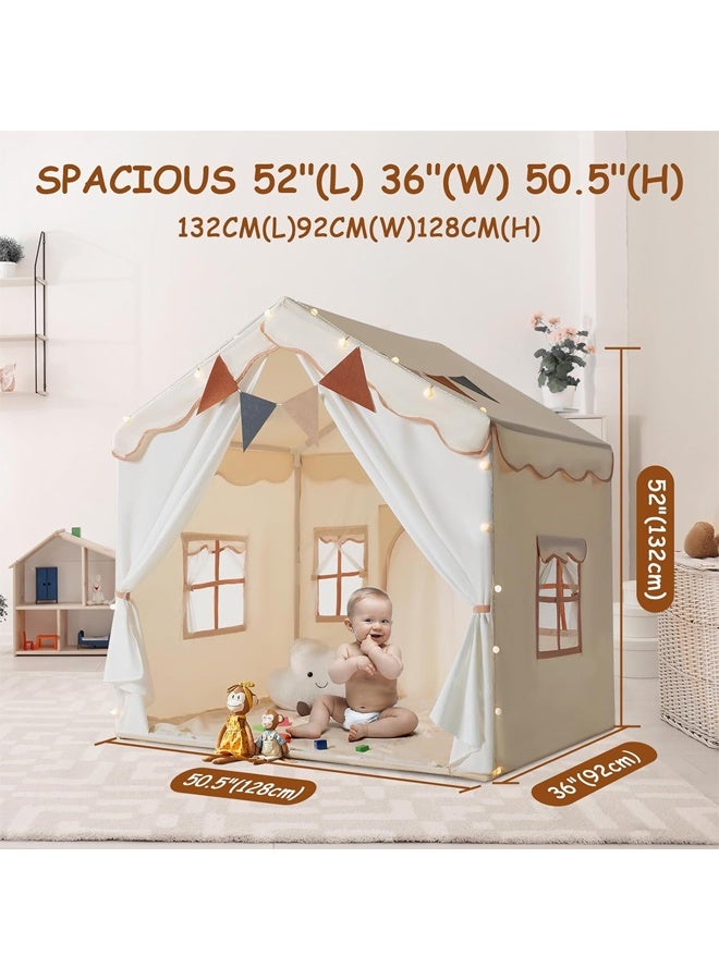 DUNISO Kids Indoor and Outdoor Tent House, Toddler Playhouse with Curtains, Baby Princess Castle, Children Indoor Room Toys for 3-10 Years Old Boys and Girls (132x90x125cm) - Image 4