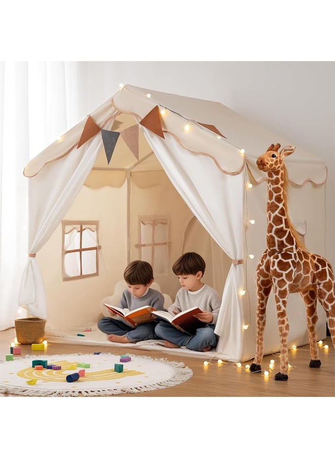 DUNISO Kids Indoor and Outdoor Tent House, Toddler Playhouse with Curtains, Baby Princess Castle, Children Indoor Room Toys for 3-10 Years Old Boys and Girls (132x90x125cm) - Image 2