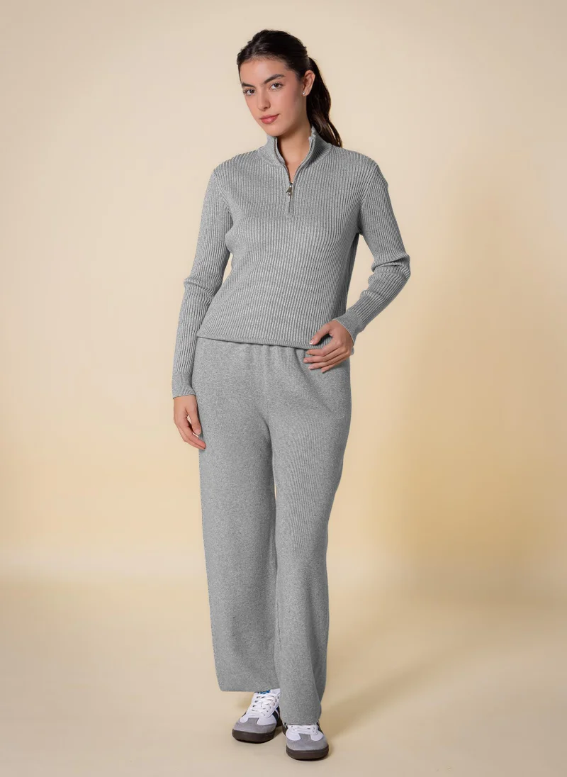 SHAPES QUATER ZIP SWEATER SET