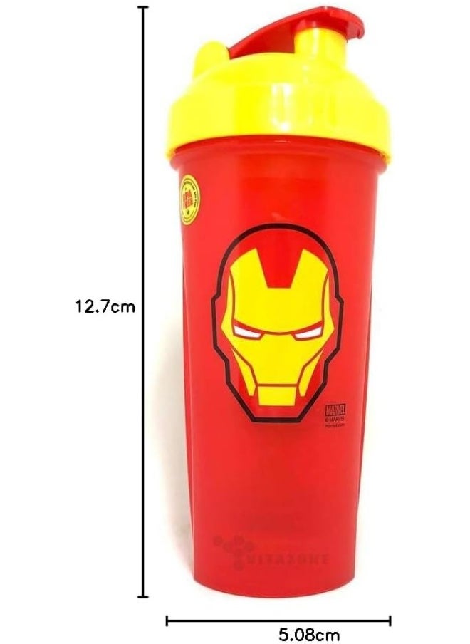 Performa Shakers Marvel Hero Series Shaker, 800 Ml, Iron Man Red/Yellow  - Image 3