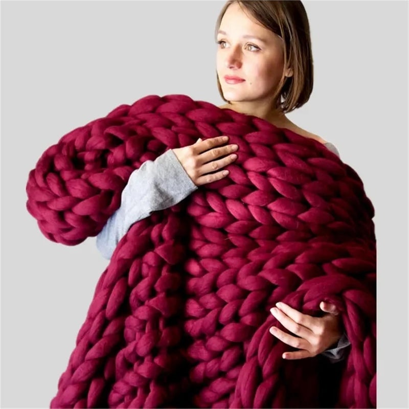 Crochet Yarn 0.25-1KG Giant Bulky Chunky Yarns Super Soft Hand Woven Blanket Yarn Washable Knitting(O-1000g) - Image 2