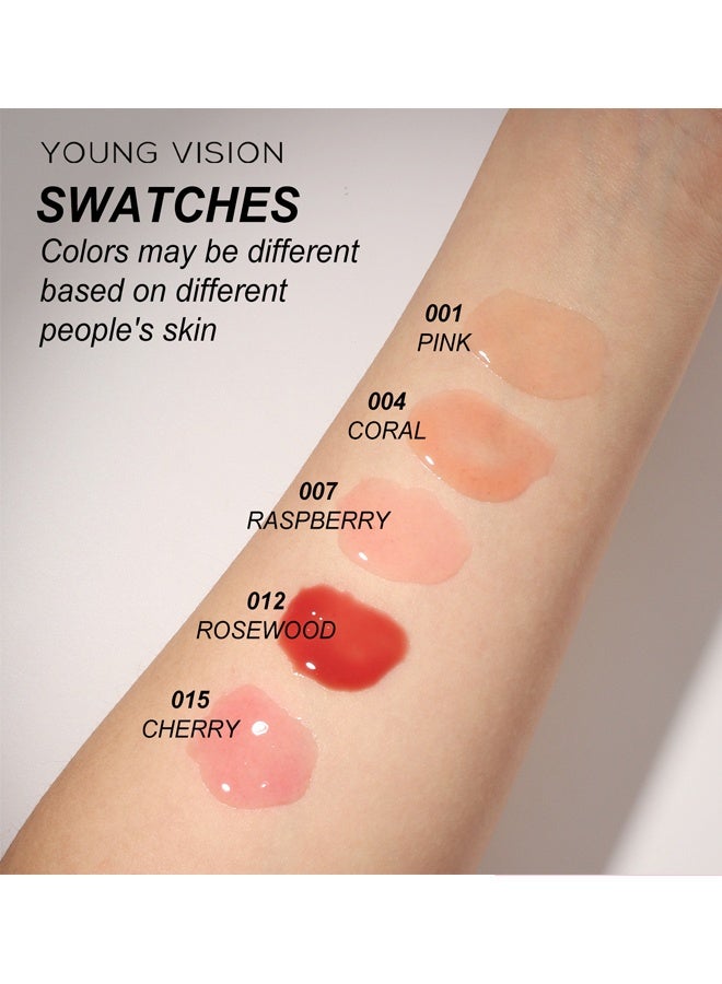 ibcccndc Lip Glow Oil Hydrating Texture For a Clear and Shiny Lips 007 Raspberry - Image 3