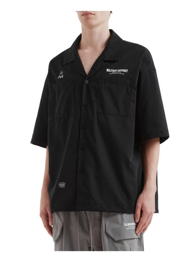 فينجركروكس قمصان رجالية قصيرة الأكمام داعمة عسكرية