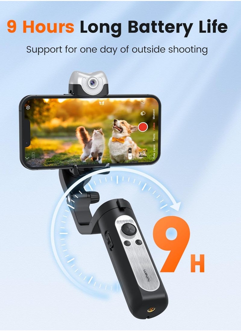 hohem - hohem iSteady V2S Gimbal Stabilizer for Smartphone, 3-Axis Gimbal for iPhone, AI Tracking, Portable and Foldable Gimbal with Fill Light, Phone Stabilizer for Video Recording - Image 1