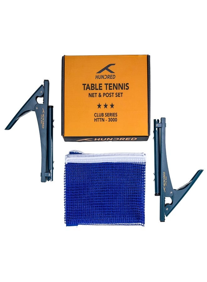 HUNDRED HNDRD Club Series NET and Post Set HTTN-3000 | Professional Clipper-On Net with Spring Clamp System | Durable Alloy Steel Frame | Indoor & Outdoor Use | Easy Setup | Rust-Resistant - Image 1
