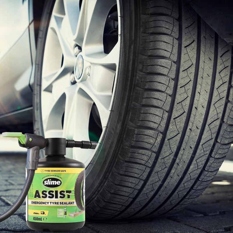 Slime 10188-51 Flat Tyre Puncture Repair Sealant, Assist, Emergency Repair for highway vehicles, suitable for Trucks/SUV, Non-toxic, eco-friendly - Image 2