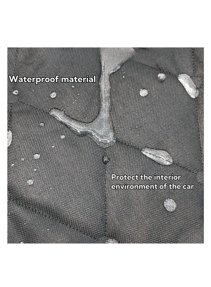 نوفولان أغطية مقاعد السيارة للكلاب للمقعد الخلفي، أغطية مقاومة للماء للحيوانات الأليفة للسيارة، نسيج مقاوم للماء مع خياطة شديدة التحمل، شبكة قابلة للتهوية، أحزمة قابلة للتعديل لأحجام مختلفة من السيارات (أسود) - Image 4