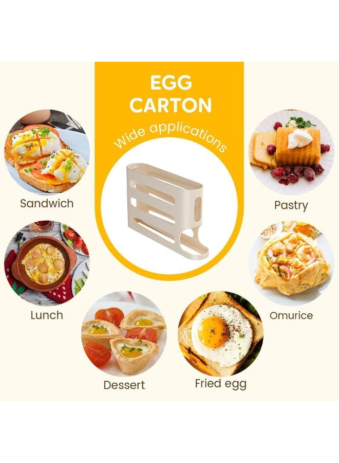 4-Tier Egg Storage Rack Automatic Rolling Refrigerator Egg Storage Rack 30 Egg Dispenser (Gray) - Image 3