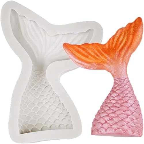 Esslly Silicone Marzipan Mermaid Mould for Cake Decoration, Fondant, Chocolate, Candies, Resin Art | Durable, Non-Stick, Easy to Clean, Flexible | Heat Resistant - Image 1