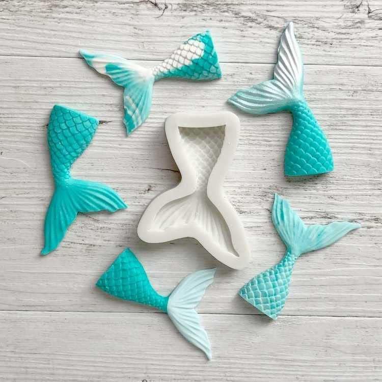 Esslly Silicone Marzipan Mermaid Mould for Cake Decoration, Fondant, Chocolate, Candies, Resin Art | Durable, Non-Stick, Easy to Clean, Flexible | Heat Resistant - Image 5