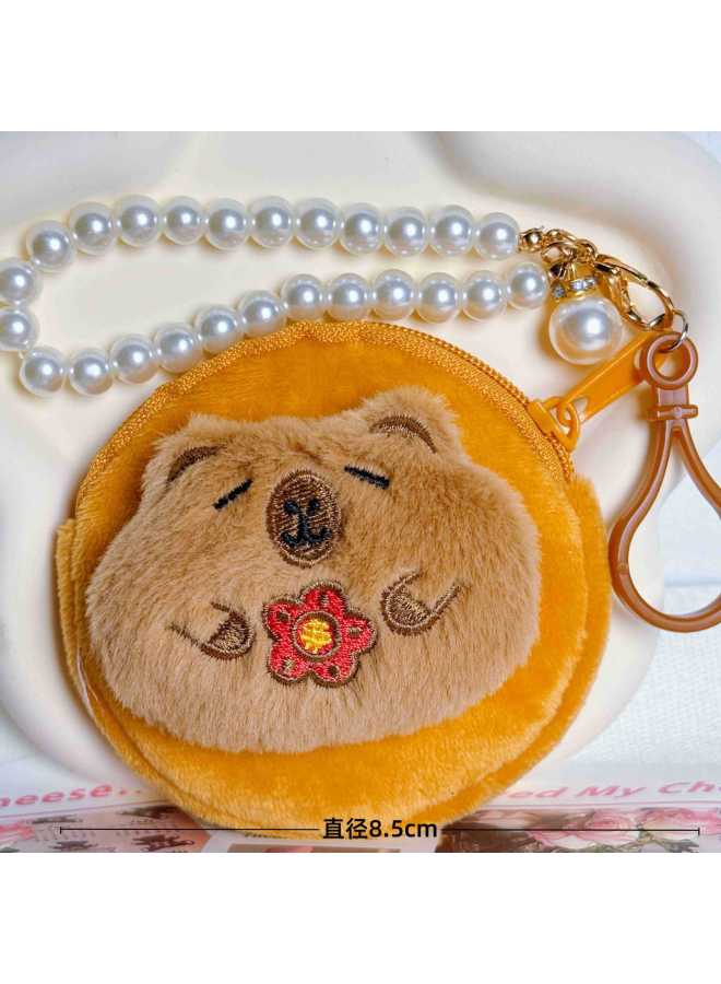 Kapi Barra Coin Purse Hanging Bag Plush Mini Small Bag Cute Children's Coin Bag Headset Card Bag Pendant