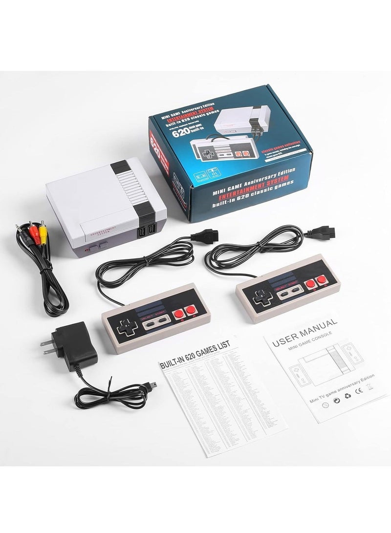 Retro Game Console, Classic Mini Retro Game System Built-in 620 Games and 2 Controllers, Old-School Gaming System for Adults and Kids, 8-Bit Video Game System with Classic Games - Image 5