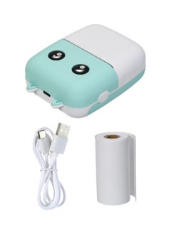 NIBEMINENT Wireless Pocket Thermal Printer With Printing Paper Blue/White  - Image 1