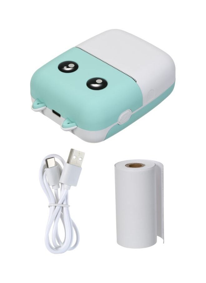 NIBEMINENT Wireless Pocket Thermal Printer With Printing Paper Blue/White  - Image 1