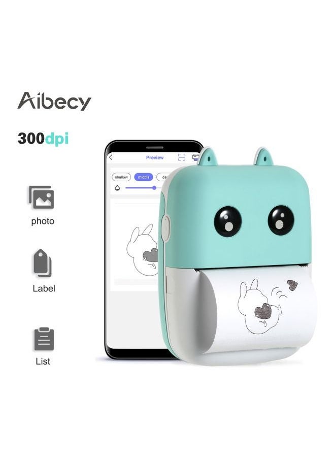 NIBEMINENT Wireless Pocket Thermal Printer With Printing Paper Blue/White  - Image 2