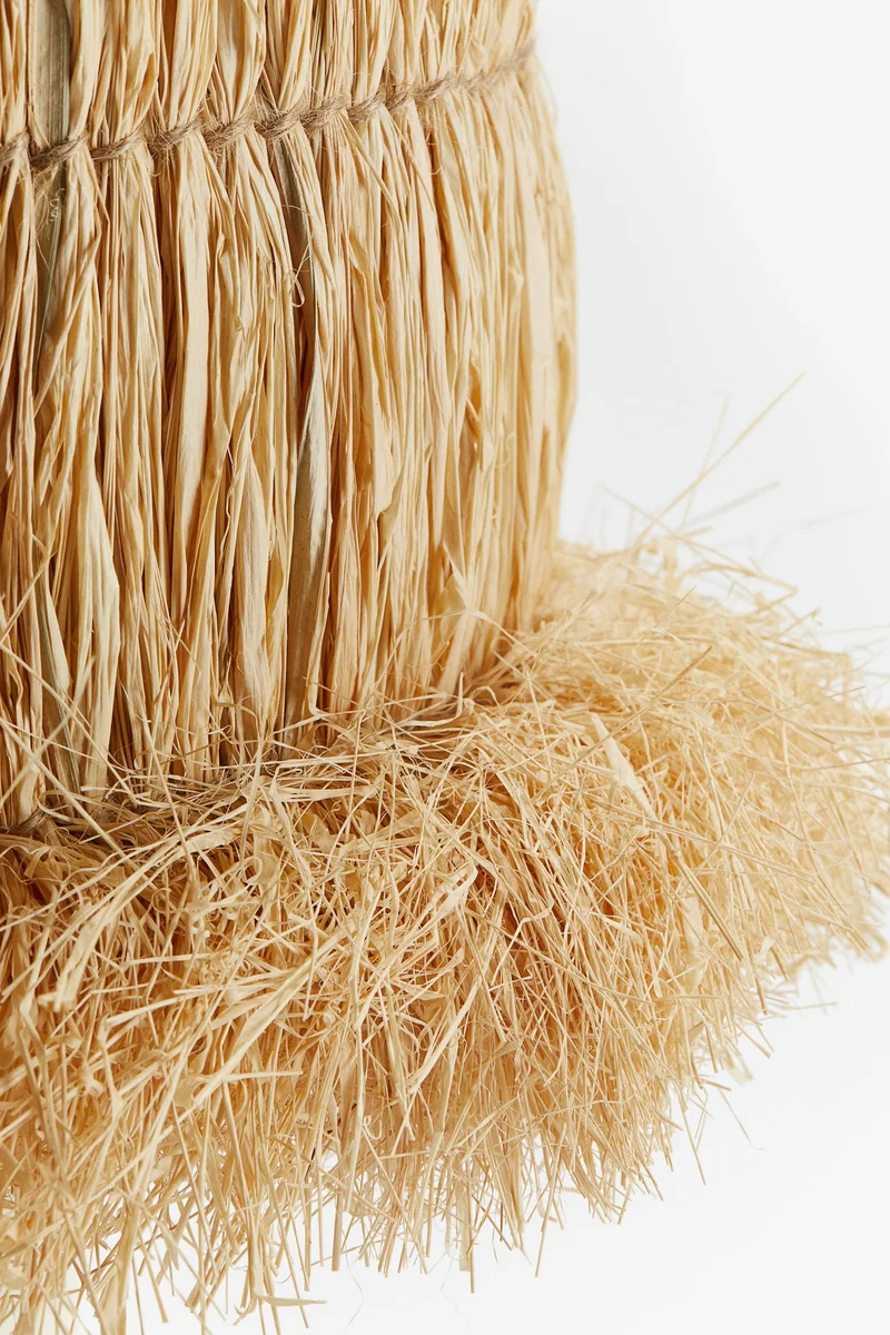 اتش اند ام مصباح طاولة من القش