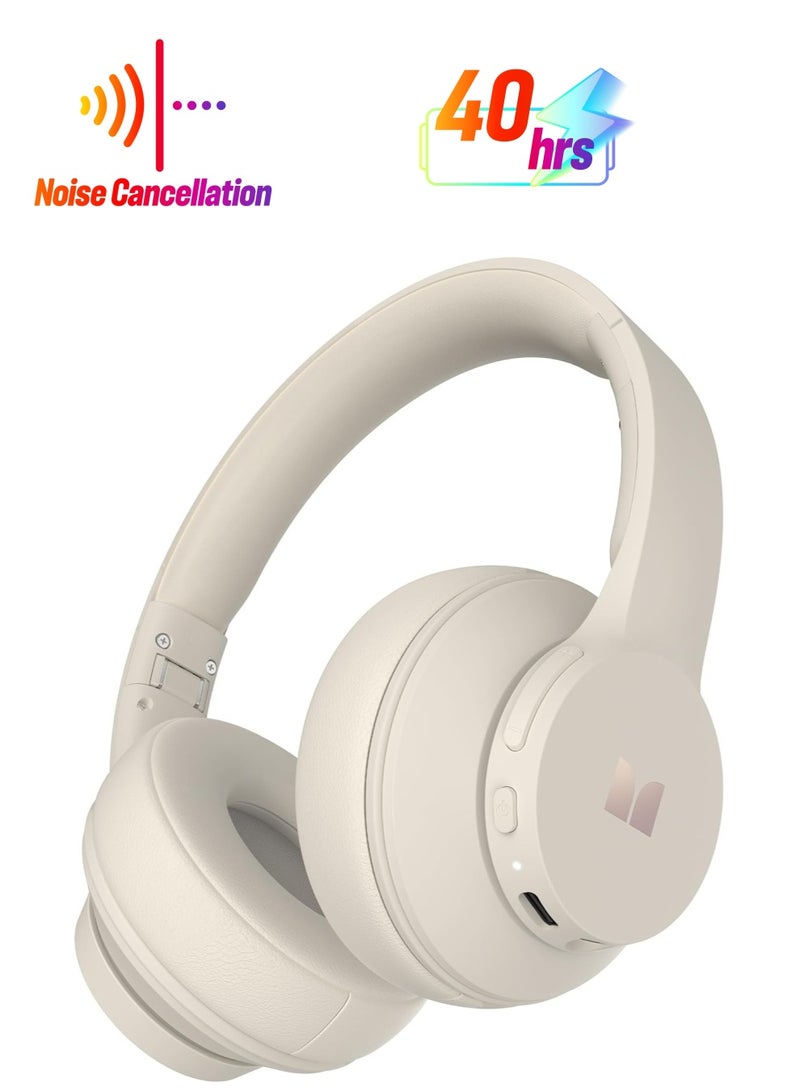 Monster Mission 100 Bluetooth Headphones, Over Ear Headphones with Immersive Bass, Crystal Clear Call, 40H Playtime, Bluetooth 5.4, Comfortable Fit Wireless Headset for Travel Work  - Image 1