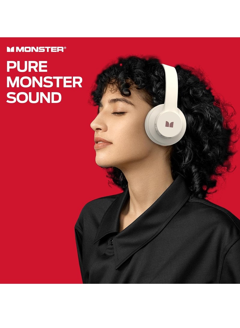Monster Mission 100 Bluetooth Headphones, Over Ear Headphones with Immersive Bass, Crystal Clear Call, 40H Playtime, Bluetooth 5.4, Comfortable Fit Wireless Headset for Travel Work  - Image 5