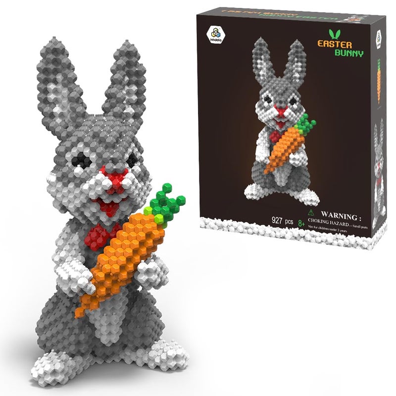 KADELE Easter Bunny Building Animal Sets Extremely Challenging STEM Building Blocks Decor for Adults Kids Micro 3D Educational Toys for Boys Girls Ages 8 and Up 927 Pieces - Image 3