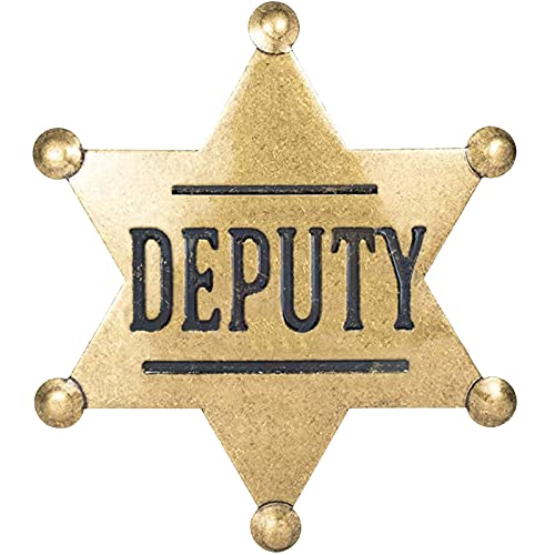 Finduat Metal Western Deputy Badge for Party Favors Supplies School Carnival Prizes Party Bag Gift Fillers - Image 1