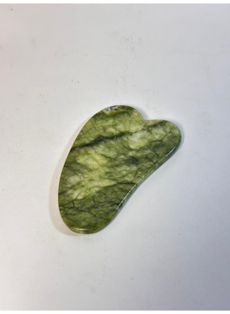 maya accessories Gua Sha Facial Tools, Natural Jade Gua Sha Stone for Face, Jawline & Double Chin, Heart-Shaped Face Stone - Image 1
