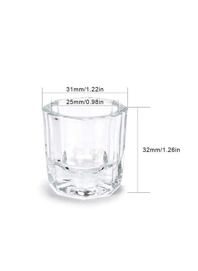 Rolabling Glass Crystal Dappen Dish With Metal Lid Nail Art Acrylic Powder Nail Art Tools (Size2)  - Image 5