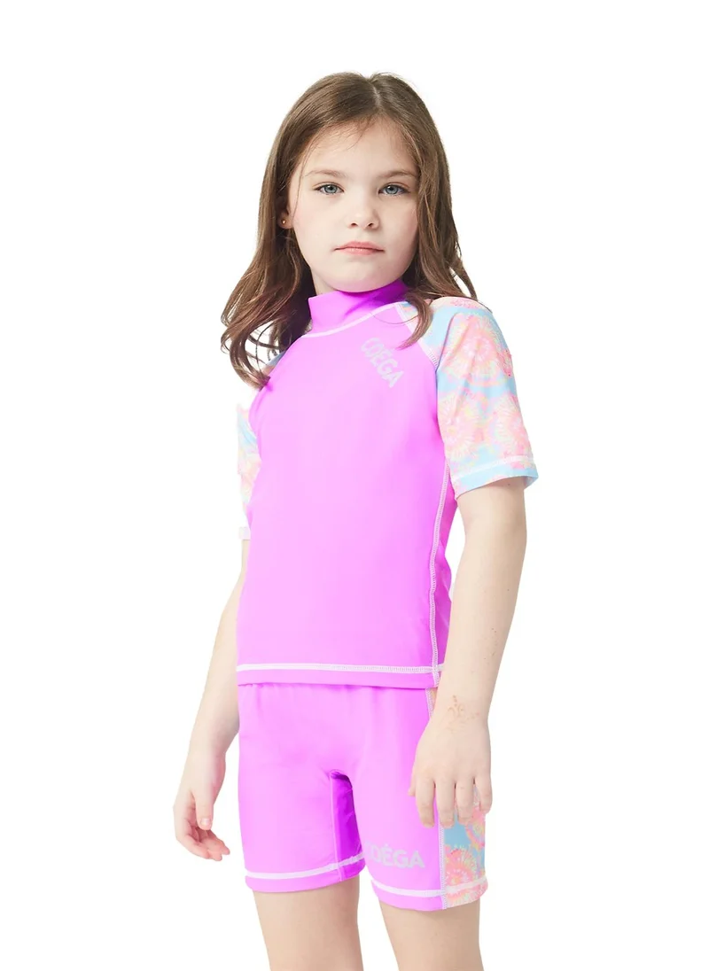 كويجا صن وير COEGA Girls Kids Two Piece Suit - Pink Blue Tie Dye