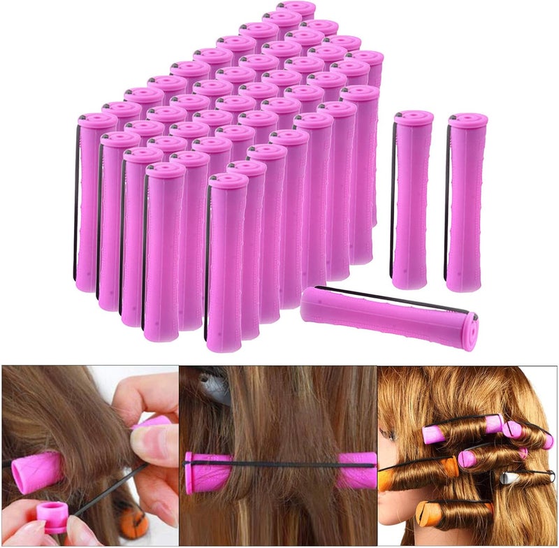 كلاراكو بكرات تجعيد الشعر الباردة، مناسبة للشعر الطويل والقصير، بأحجام صغيرة ومتوسطة وكبيرة، بكرات طبيعية بدون حرارة، عبوة واحدة، أدوات تصفيف الشعر للنساء، 50 قطعة، 1.9 سم - Image 4