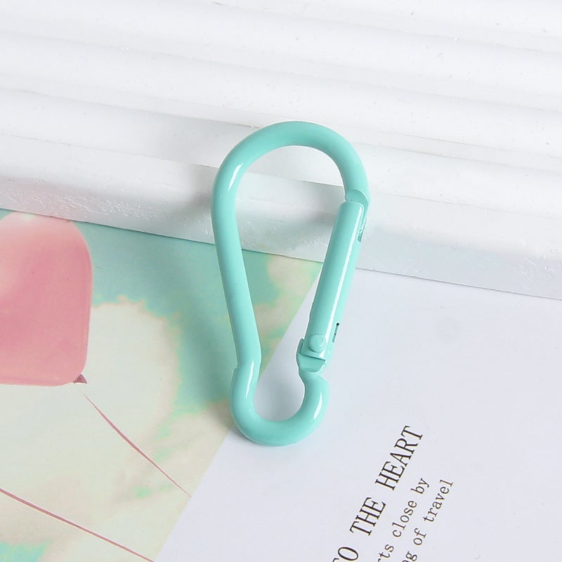 Colorful Painted Carabiner Keychain Clips DIY Lake Green-gourd buckle 