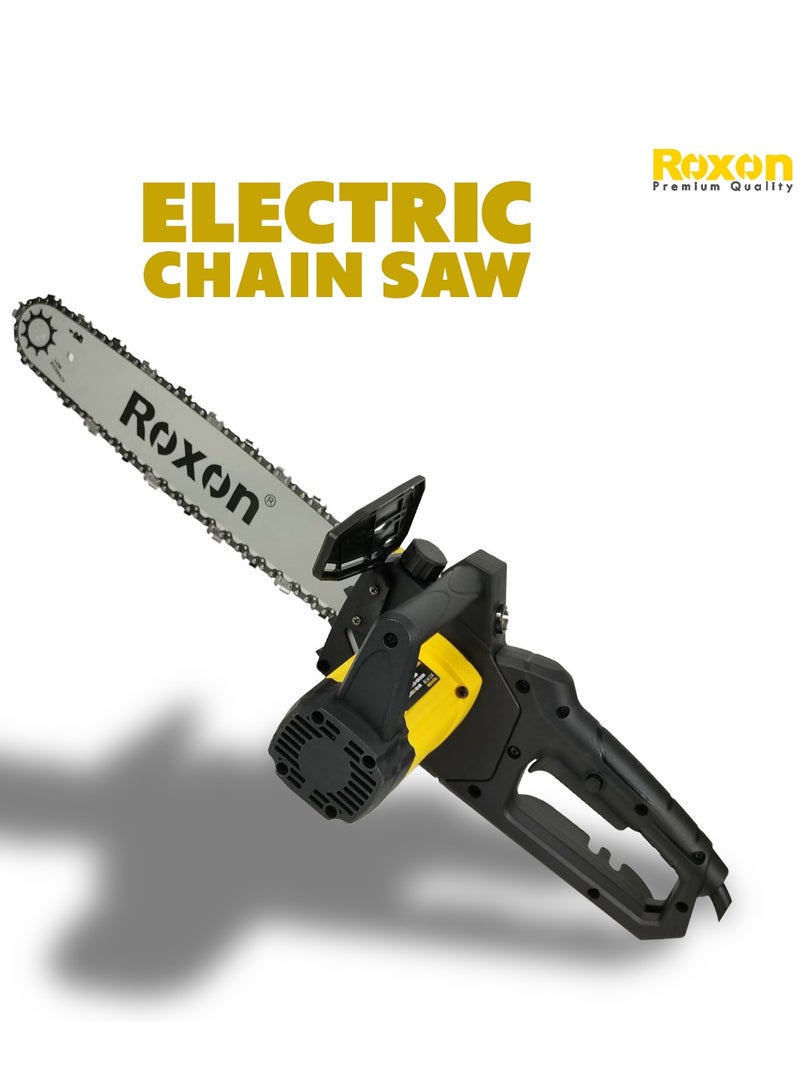 ROXON RXECS1300 Electric Chain Saw 16-inch 1300W - High-Efficiency 220-240V 50/60Hz 480rpm - Durable And Powerful Premium Chain Saw for Cutting and Trimming - Image 1