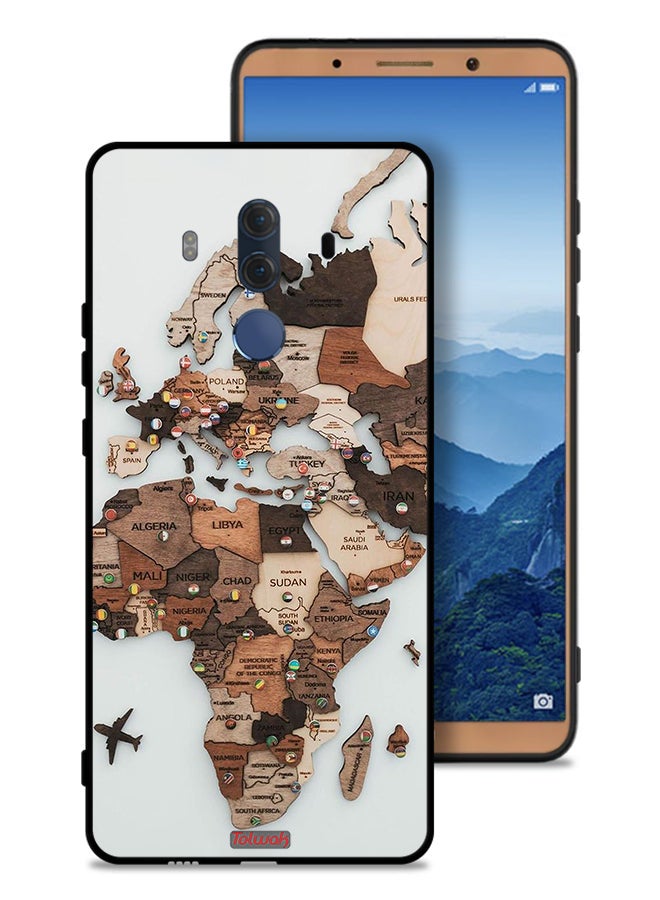 Tolwak Huawei Mate 10 Pro Protective Case Cover World Map Art - Image 1