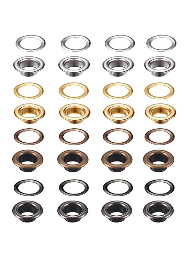 1/4 Inch Grommet Kit 200 Sets Grommets Eyelets with 3 Pieces Install Tool Kit and Box for Shoes Clothes Crafts Bag  - Image 5