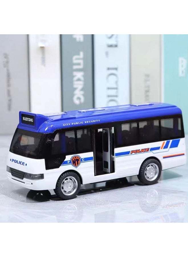 ShebSheb Mini Bus Toy Cars with Lights & Sounds,Model Cars Toys with Open-able Doors for Kids Boys Girls - Image 3