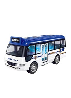ShebSheb Mini Bus Toy Cars with Lights & Sounds,Model Cars Toys with Open-able Doors for Kids Boys Girls  - Image 1
