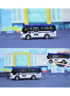 ShebSheb Mini Bus Toy Cars with Lights & Sounds,Model Cars Toys with Open-able Doors for Kids Boys Girls  - Image 2
