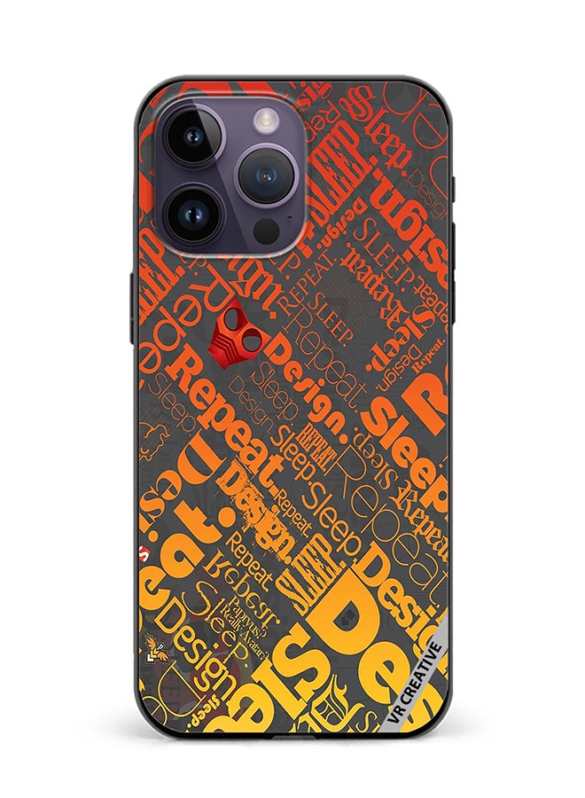 VR CREATIVE Protective Case Cover For Apple iPhone 16 Pro Sleep Repeat Design Multicolour - Image 1