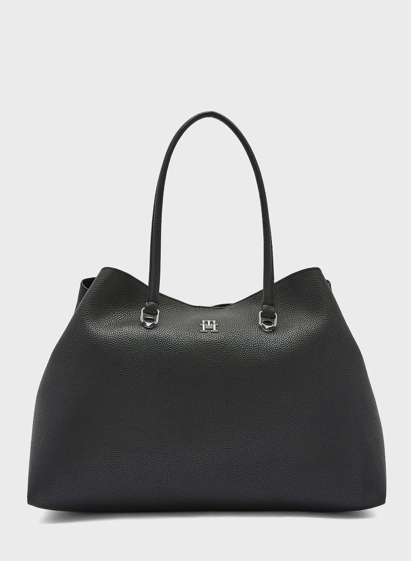 TOMMY HILFIGER Emblem Top Handle Satchel